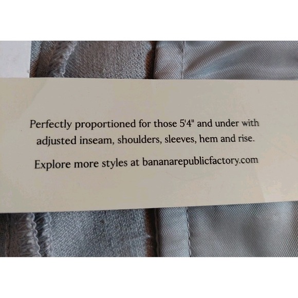 NEW! Banana Republic Womans High Rise Sloan Cropped Pants Gray Size 4 Petite $90 - Picture 11 of 12